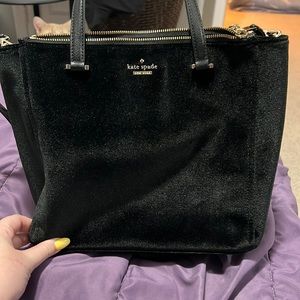 Black suede Kate spade purse- BRAND NEW